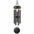 Windspiel 80 cm aus Metall und Holz Schwarz Gold für Innen und Außen