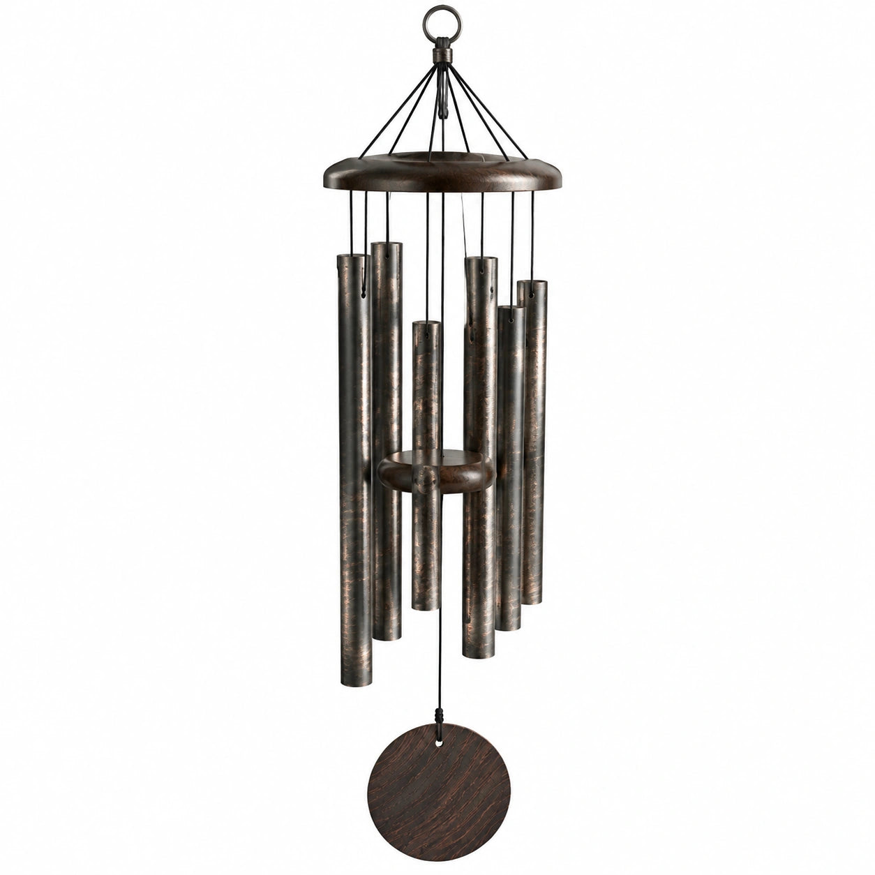 Windspiel 80 cm aus Metall Bronze für Innen und Außen mit tiefem Klang