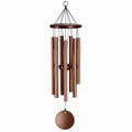 Windspiel 90 cm Metall Holz Kupferbraun für Garten und Balkon hängend