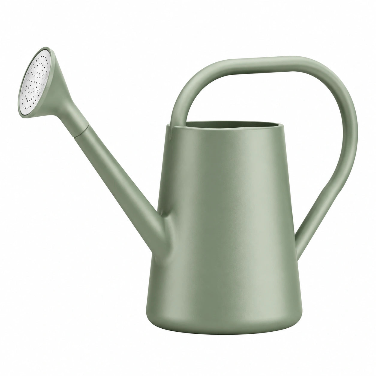 Gießkanne 10 L aus Kunststoff Salbeigrün mit Brausekopf für Garten