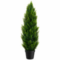 Künstlicher Thuja Baum 120 cm Kunststoff Grün im Topf Dekoration