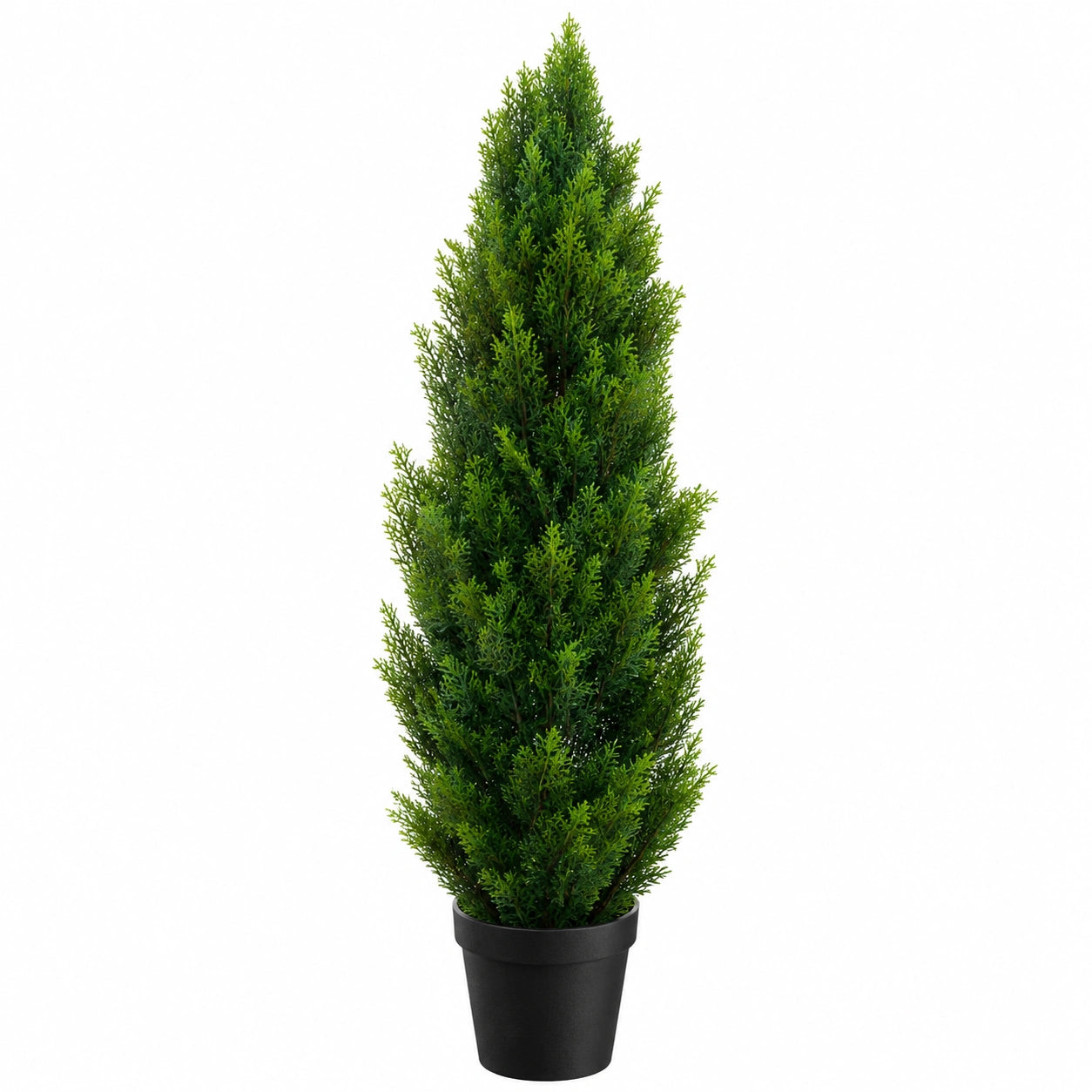 Künstlicher Thuja Baum 120 cm Kunststoff Grün im Topf Dekoration