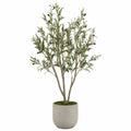 Kunstolivenbaum 180 cm Grün mit grauem Topf für Innenräume