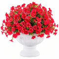 Kunstblumen Topfpflanze 45 cm Polyester Rot Weiß Dekorativ