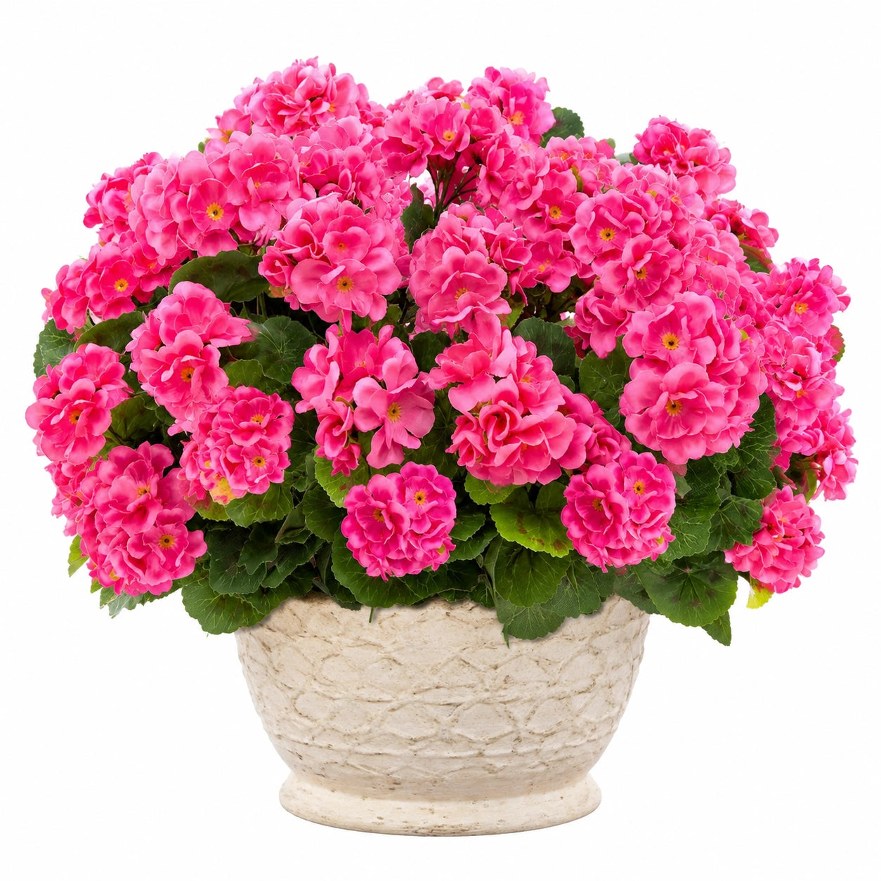 Künstliche Begonie Topfpflanze 45 cm Pink Kunststoff dekorativ