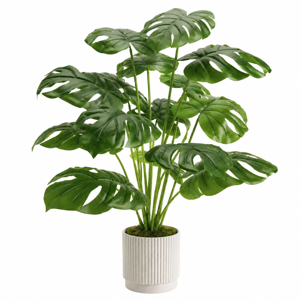 Künstliche Monstera im Topf 150 cm Kunststoff Grün moderne Zimmerdekoration